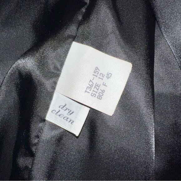 Pendleton size 12 Black Blazer with Plaid Trim - Picture 5 of 6